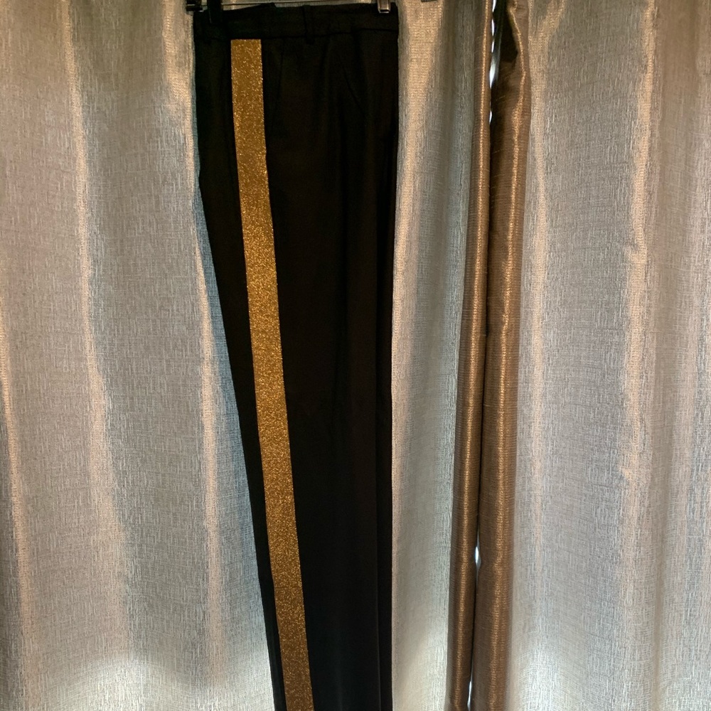 Tibi tuxedo pants with gold strip. Worn once.